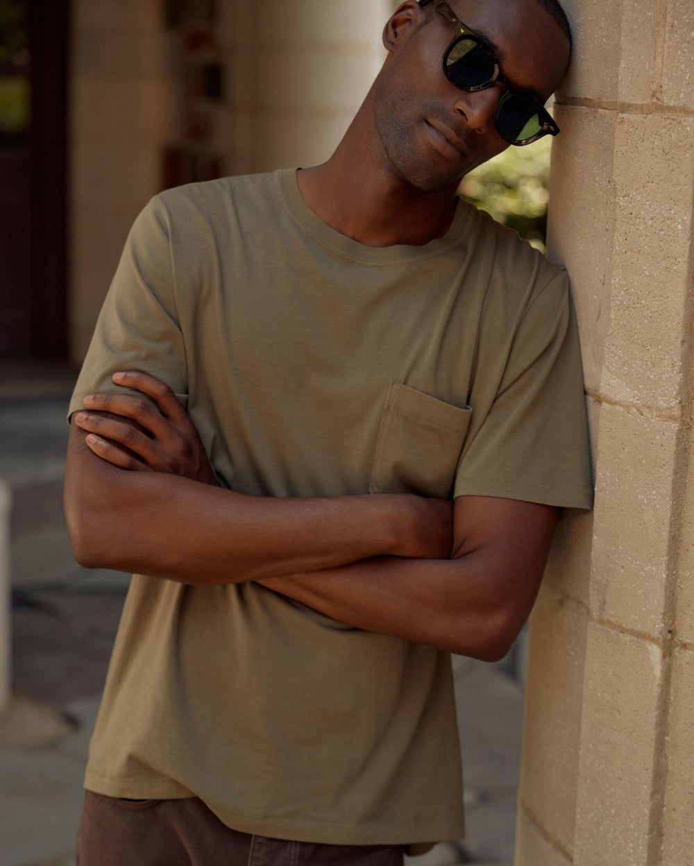 Men Washed Tee Moss | Billy Reid Polos, Tees &amp; Henleys