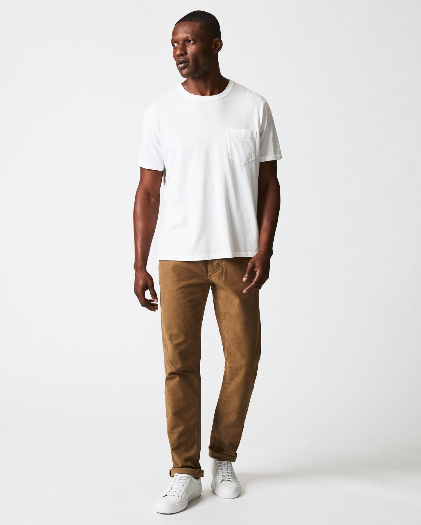 Men Washed Tee White | Billy Reid Polos, Tees &amp; Henleys