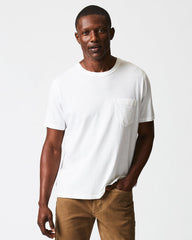 Men Washed Tee White | Billy Reid Polos, Tees &amp; Henleys
