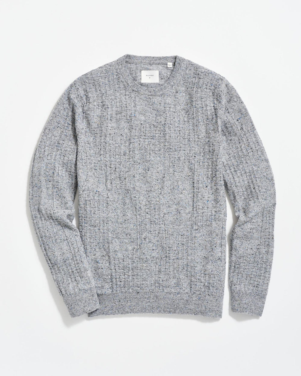 Men Weave Sweater Crew Light Grey Marled | Billy Reid Sweaters &amp; Sweatshirts