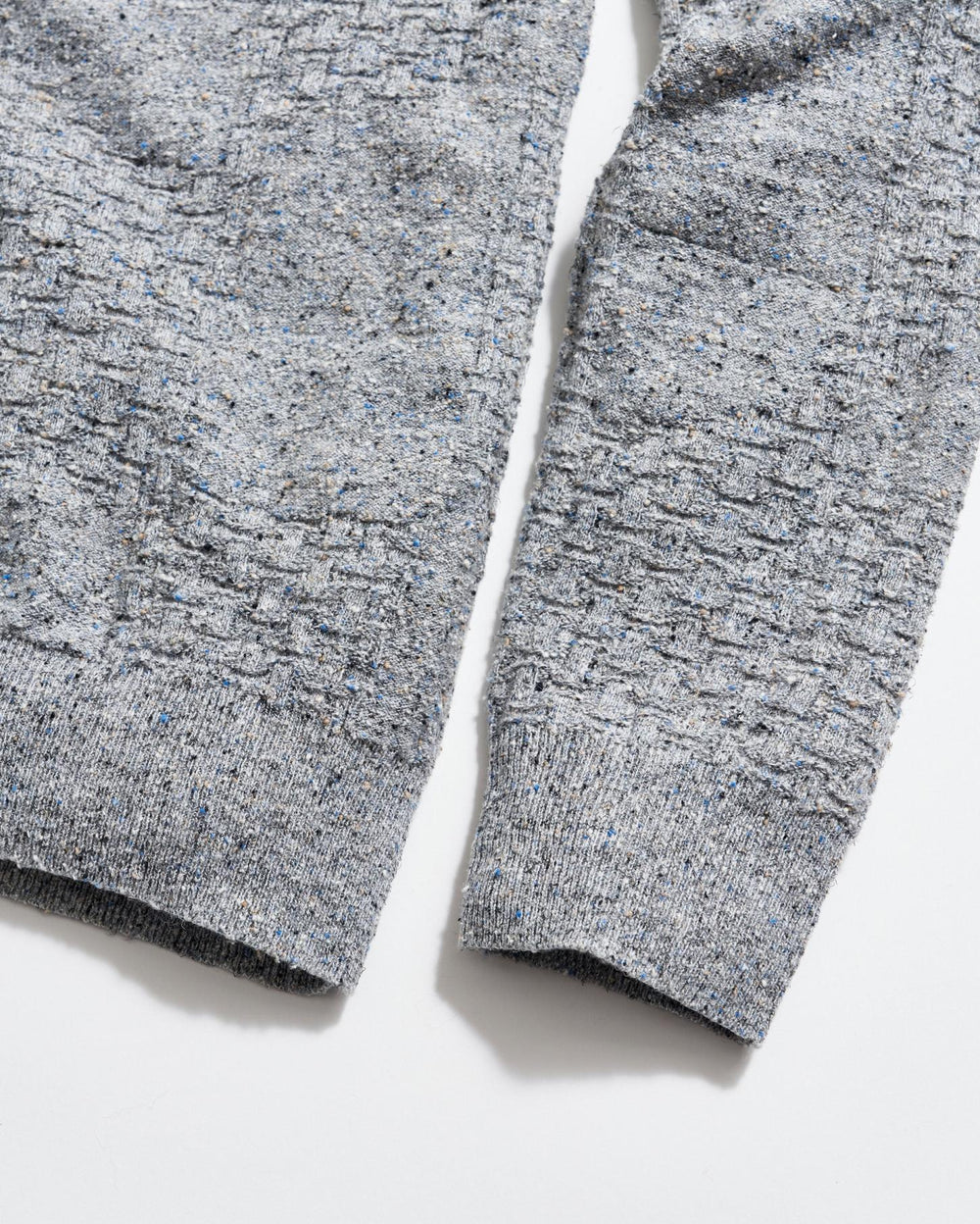 Men Weave Sweater Crew Light Grey Marled | Billy Reid Sweaters &amp; Sweatshirts