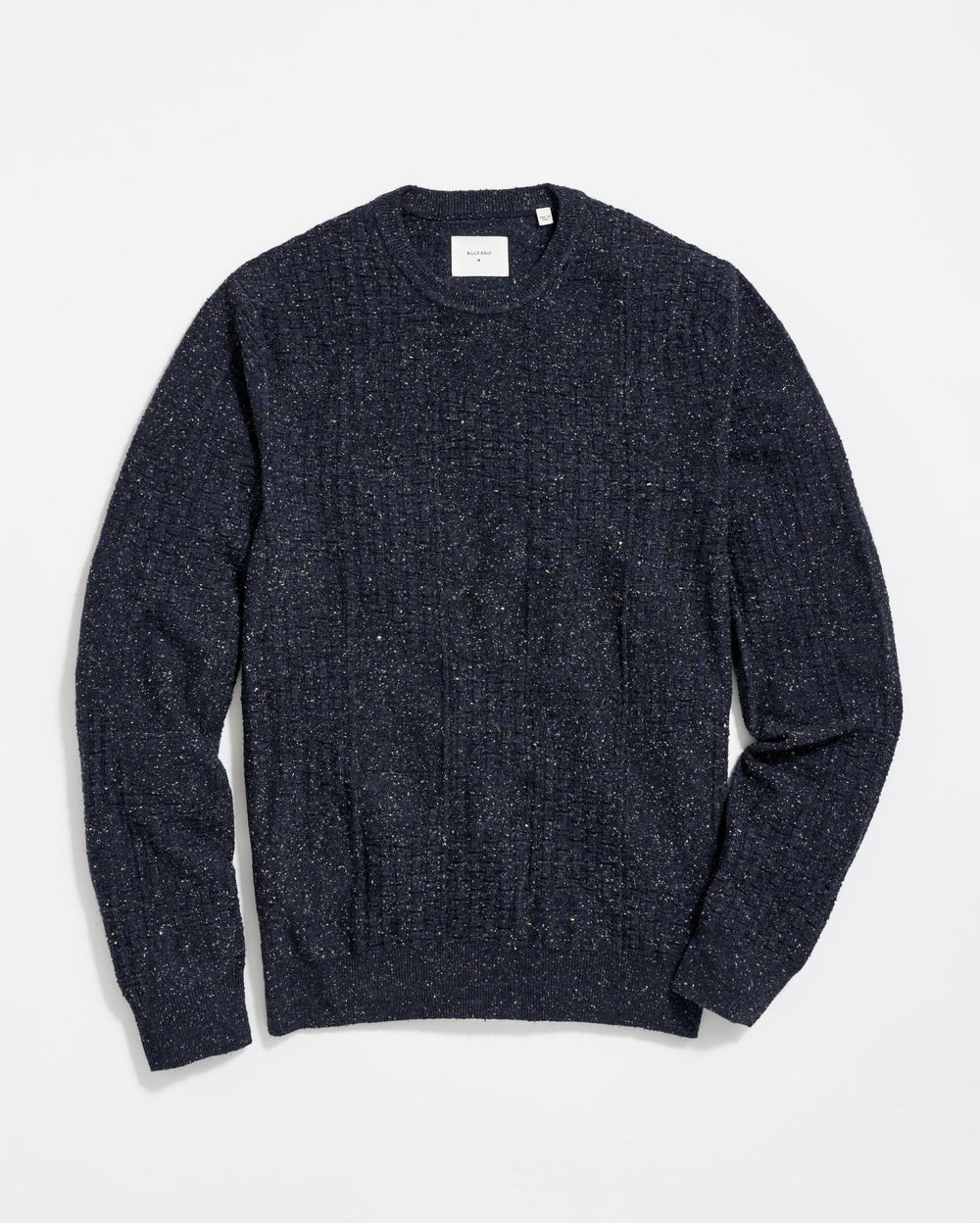 Men Weave Sweater Crew Navy Marled | Billy Reid Sweaters &amp; Sweatshirts