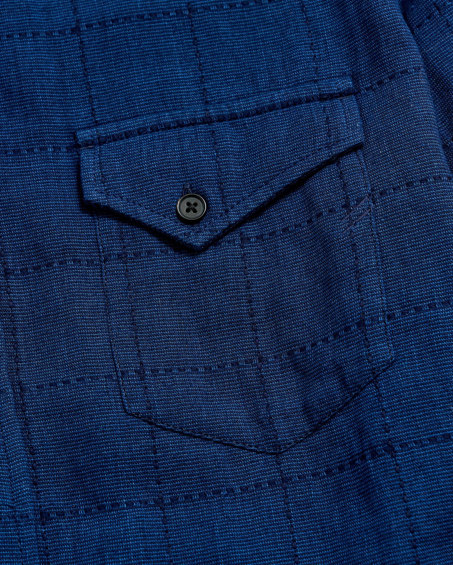Men Western Shirt Indigo | Billy Reid Shirting