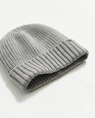 Men Wool Ribbon Beanie Grey | Billy Reid Accessories