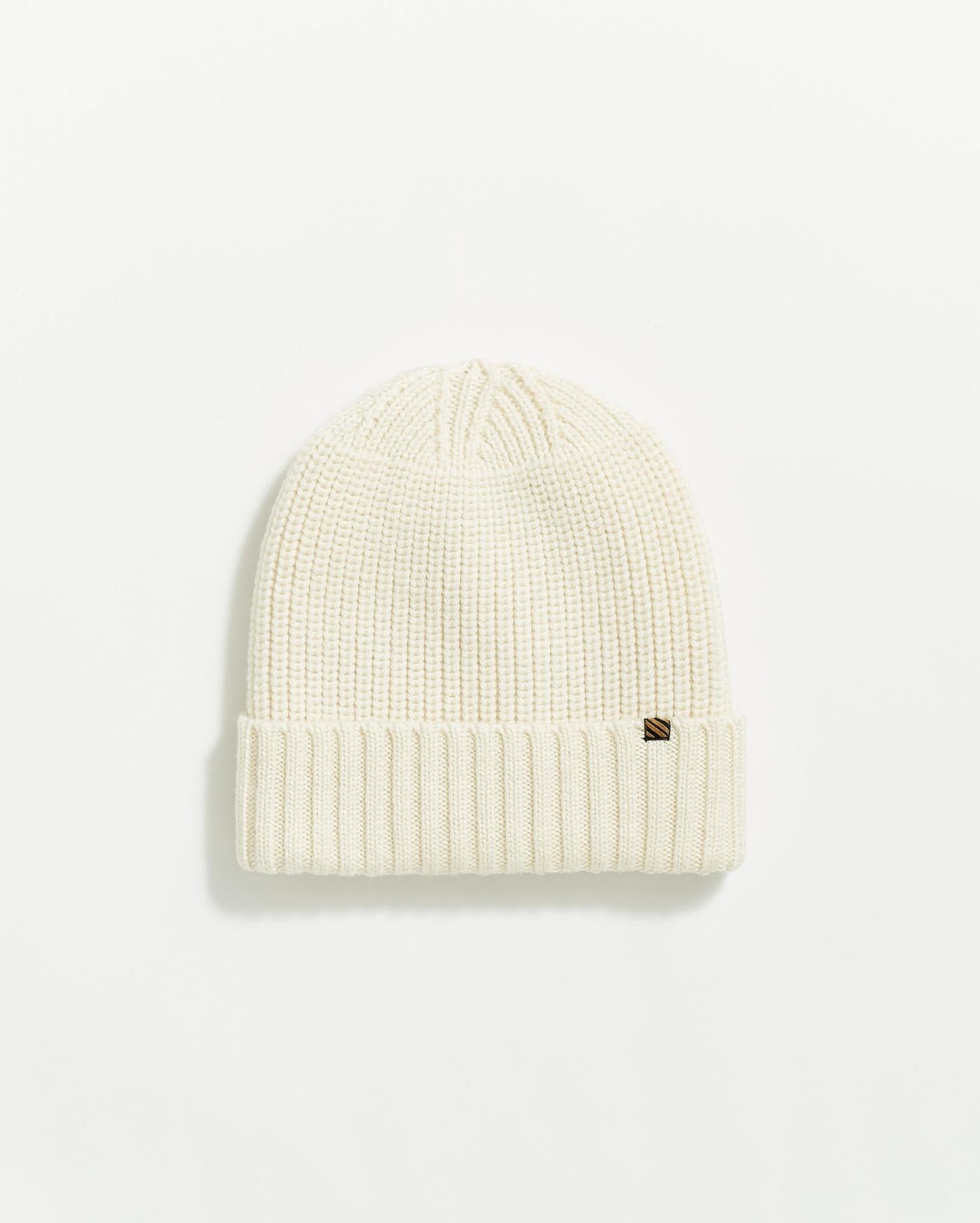 Men Wool Ribbon Beanie Natural | Billy Reid Accessories
