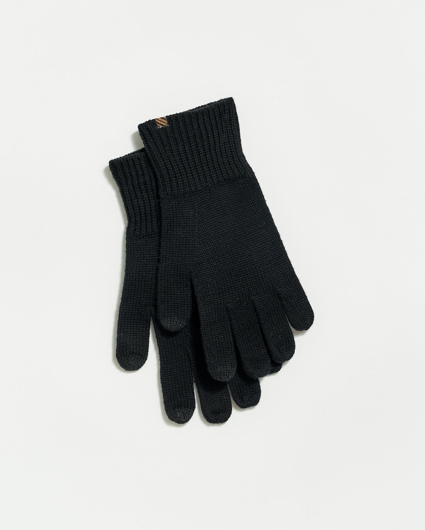 Men Wool Ribbon Gloves Black | Billy Reid Accessories