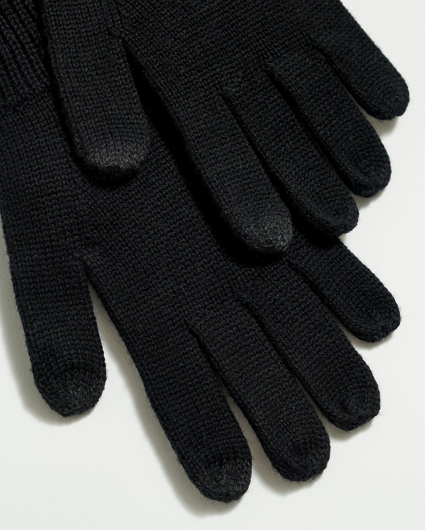 Men Wool Ribbon Gloves Black | Billy Reid Accessories