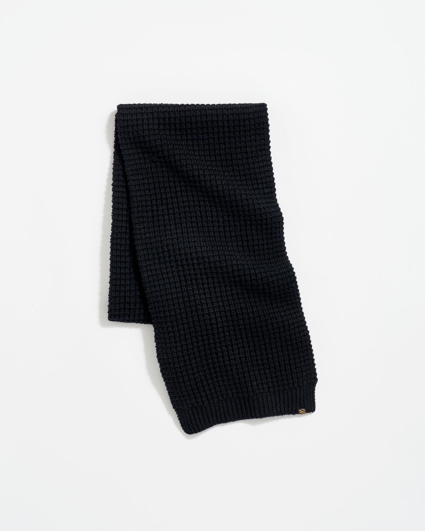 Men Wool Ribbon Scarf Black | Billy Reid Accessories