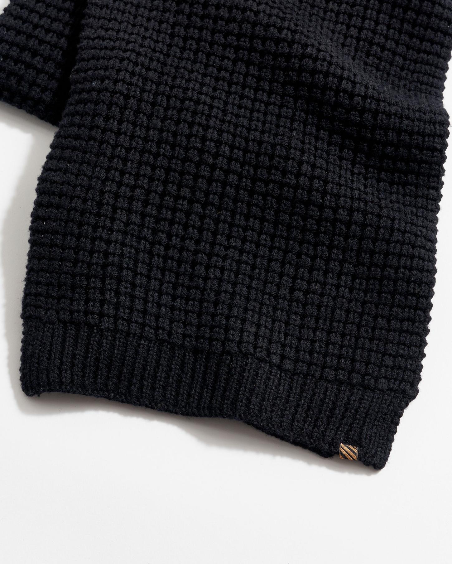 Men Wool Ribbon Scarf Black | Billy Reid Accessories