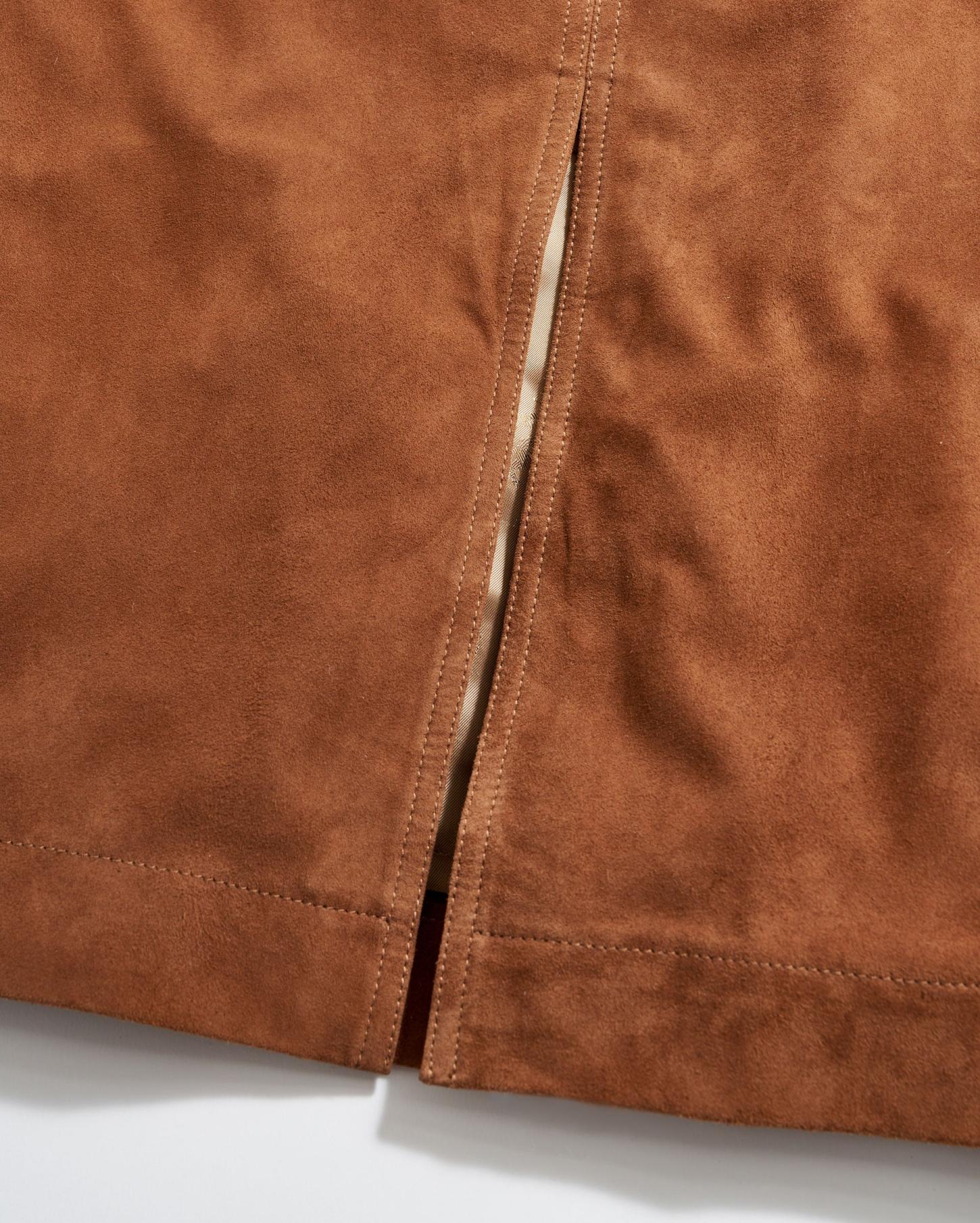 Women A-Line Suede Skirt Cognac | Billy Reid Bottoms