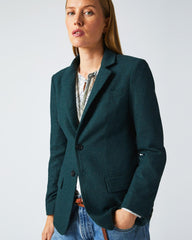 Women Banded Blazer Grey/green | Billy Reid Jackets &amp; Outerwear