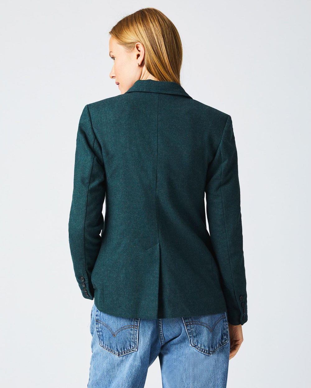 Women Banded Blazer Grey/green | Billy Reid Jackets &amp; Outerwear