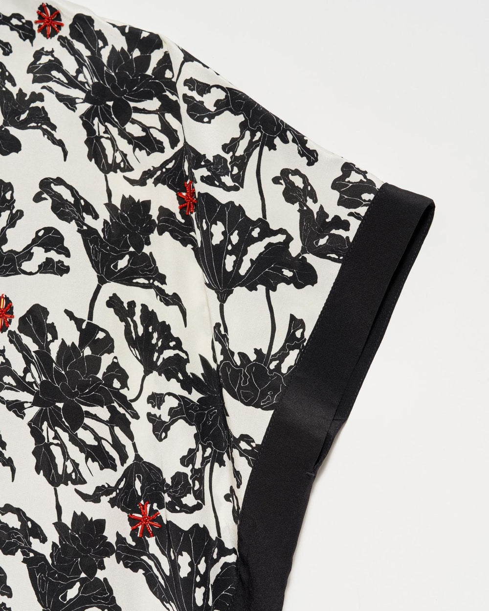 Women Banded Kaftan Blouse Black/white | Billy Reid Tops