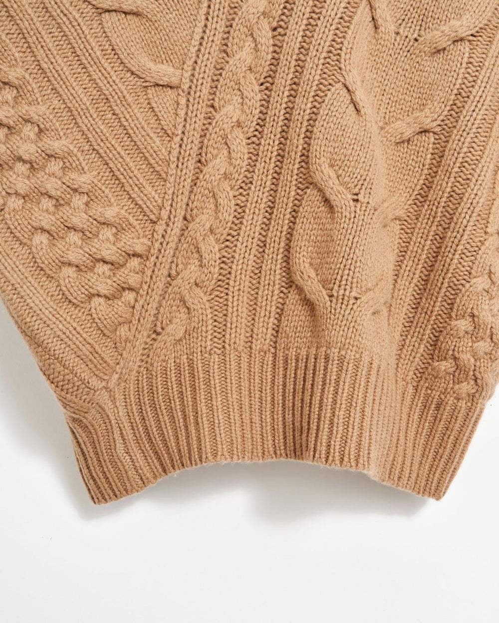 Women Bias Cable Sweater Camel | Billy Reid Sweaters &amp; Knits