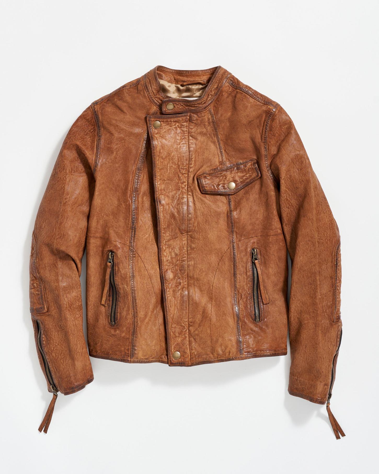 Women Biker Jacket Brown | Billy Reid Jackets &amp; Outerwear