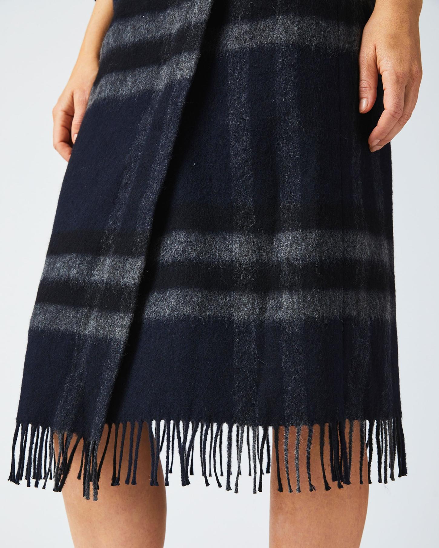 Women Blanket Wrap Skirt Black/grey | Billy Reid Bottoms