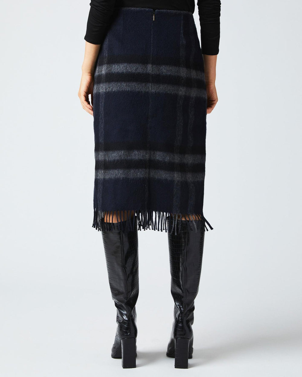 Women Blanket Wrap Skirt Black/grey | Billy Reid Bottoms