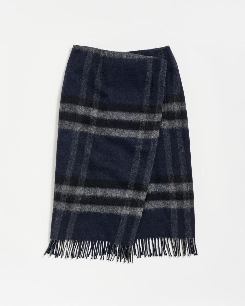 Women Blanket Wrap Skirt Black/grey | Billy Reid Bottoms