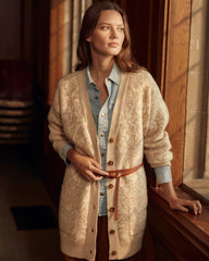 Women Boyfriend Cardigan Ivory/beige | Billy Reid Sweaters &amp; Knits