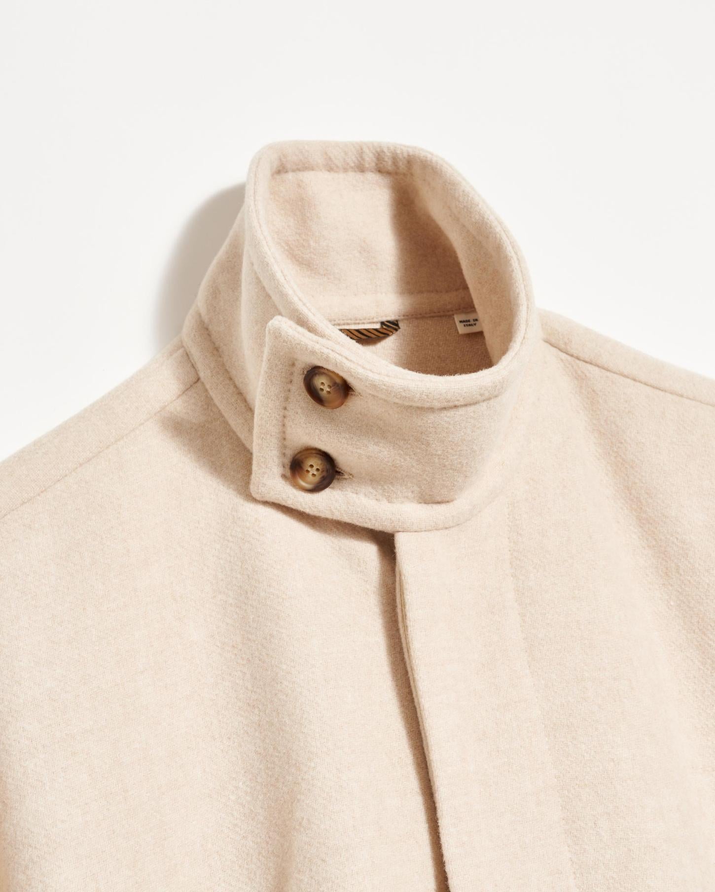 Women Cape Coat Ecru | Billy Reid Jackets &amp; Outerwear