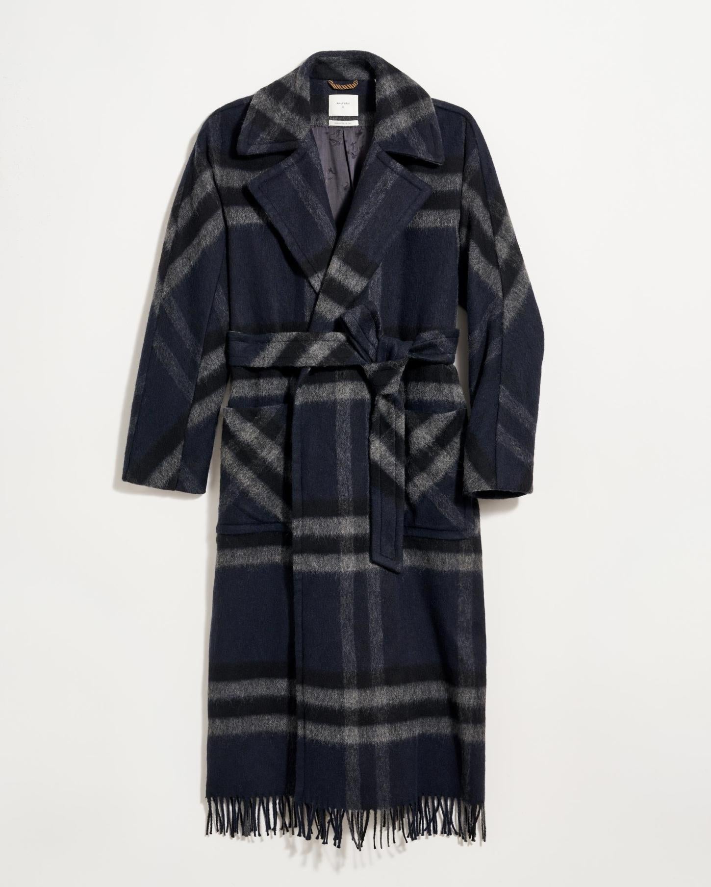 Women Car Blanket Coat Black/grey | Billy Reid Jackets &amp; Outerwear