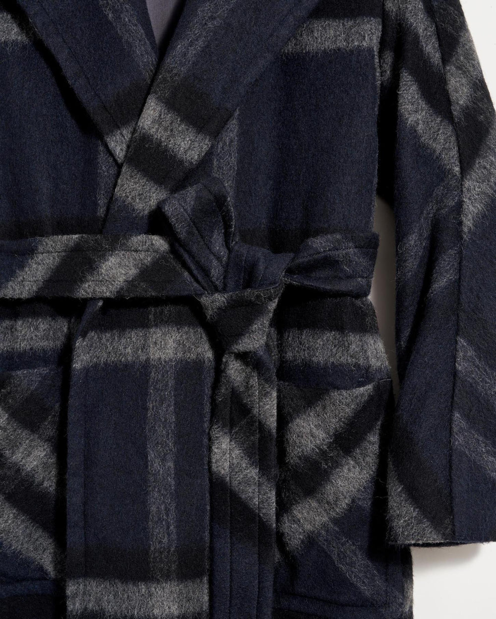 Women Car Blanket Coat Black/grey | Billy Reid Jackets &amp; Outerwear