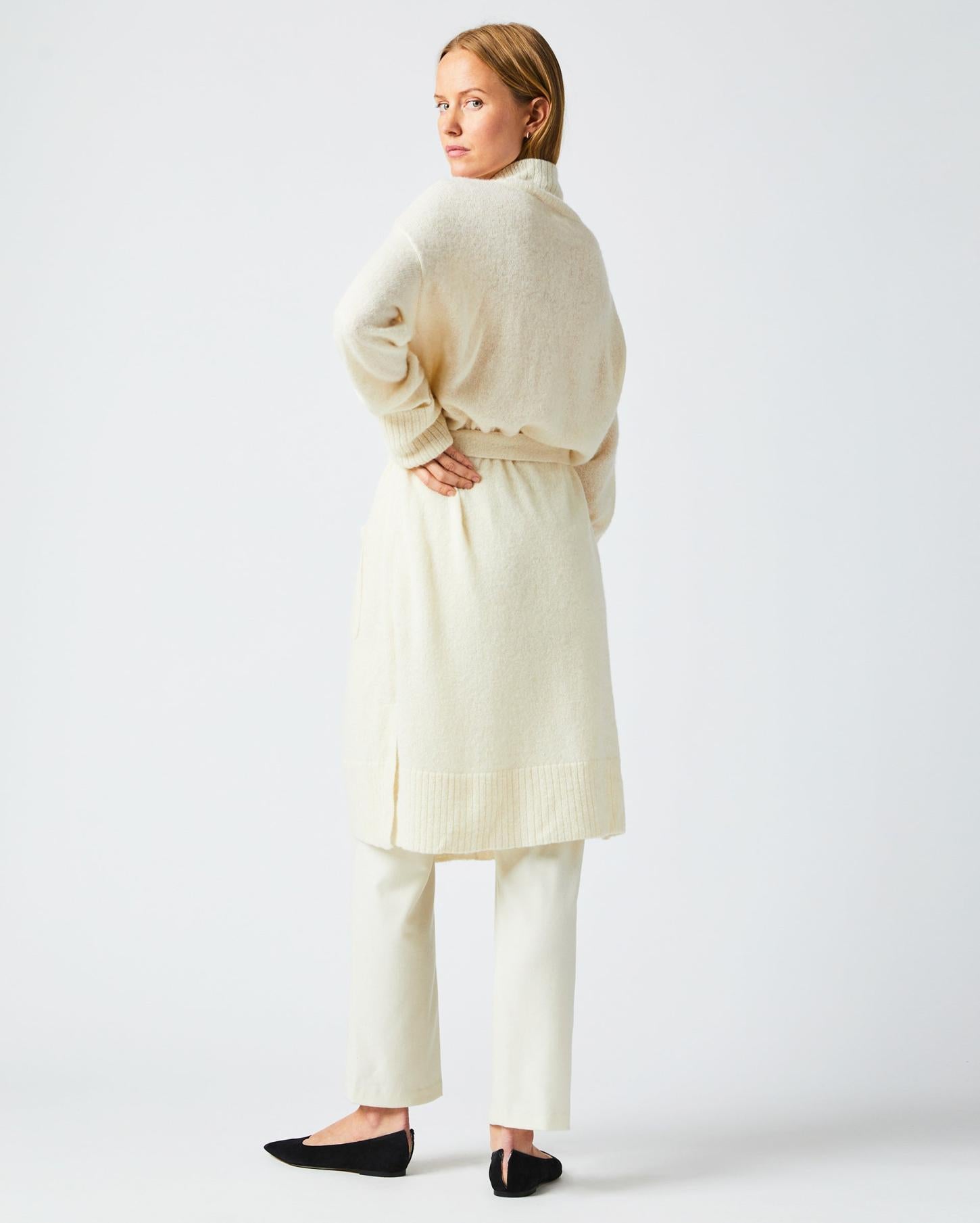 Women Cardigan Coat Ivory | Billy Reid Sweaters &amp; Knits