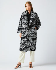 Women Cocoon Coat Custom Black/white | Billy Reid Jackets &amp; Outerwear