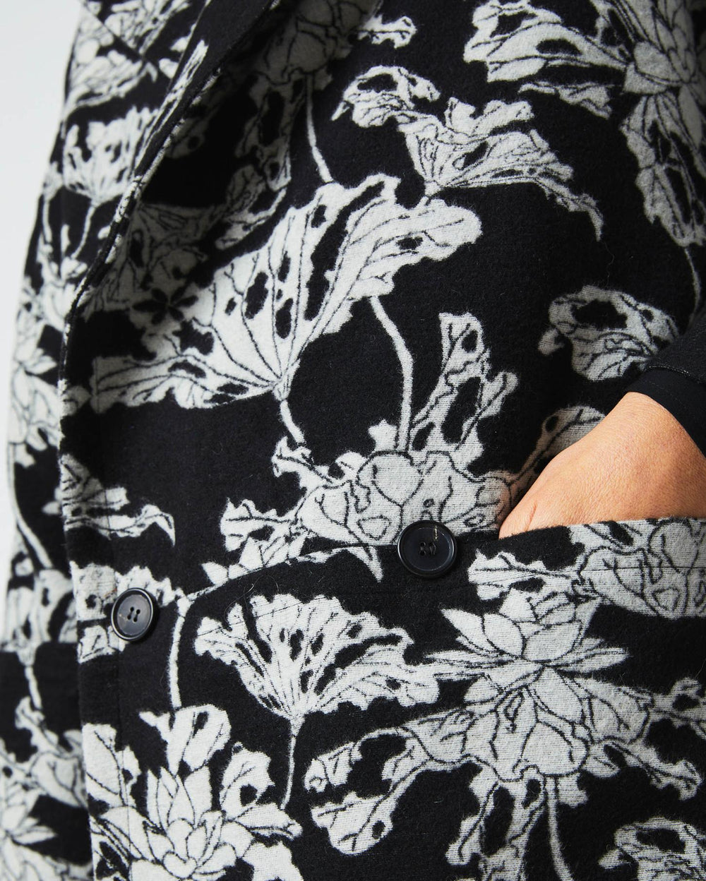 Women Cocoon Coat Custom Black/white | Billy Reid Jackets &amp; Outerwear