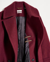 Women Cocoon Coat Solid Burgundy | Billy Reid Jackets &amp; Outerwear
