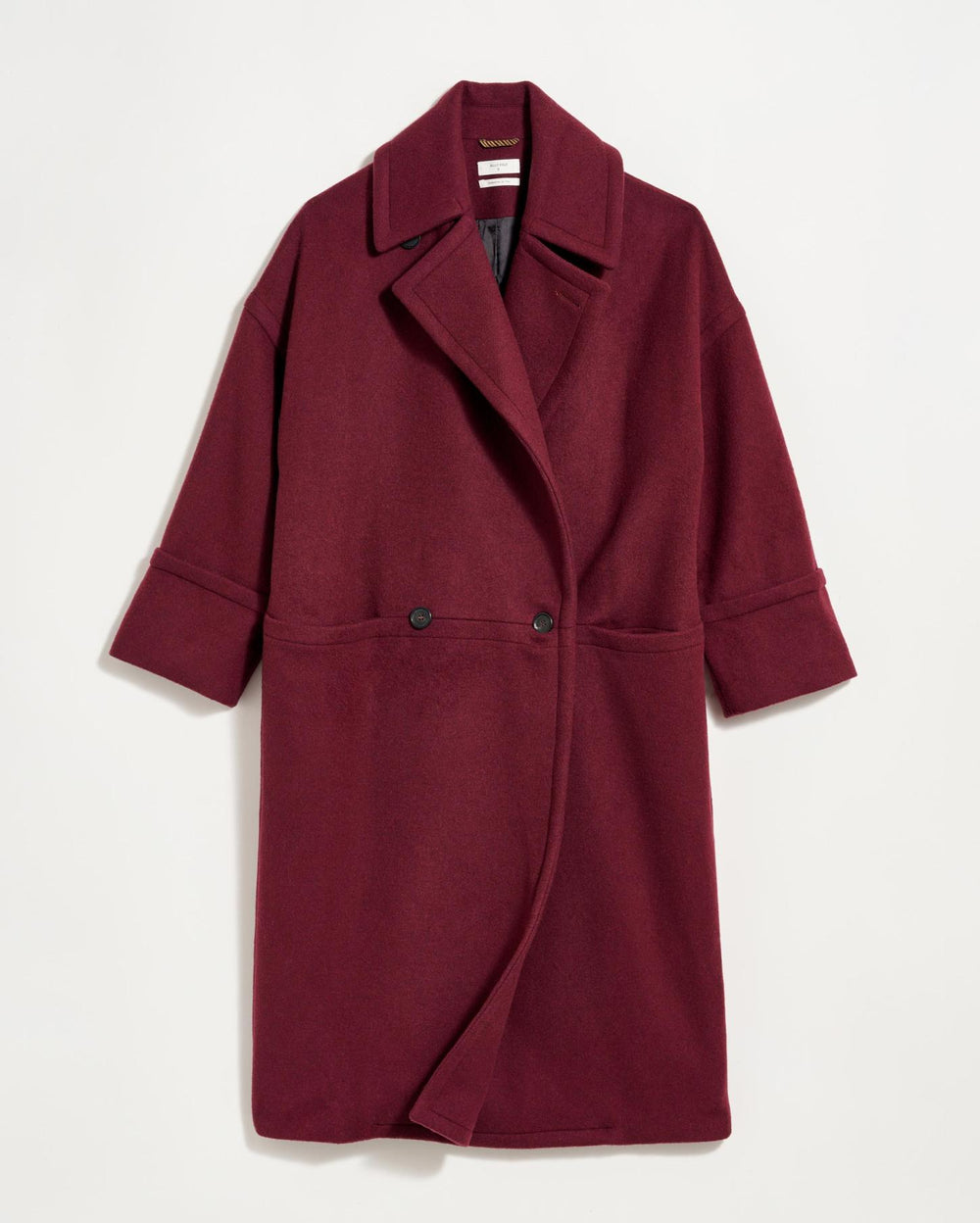Women Cocoon Coat Solid Burgundy | Billy Reid Jackets &amp; Outerwear