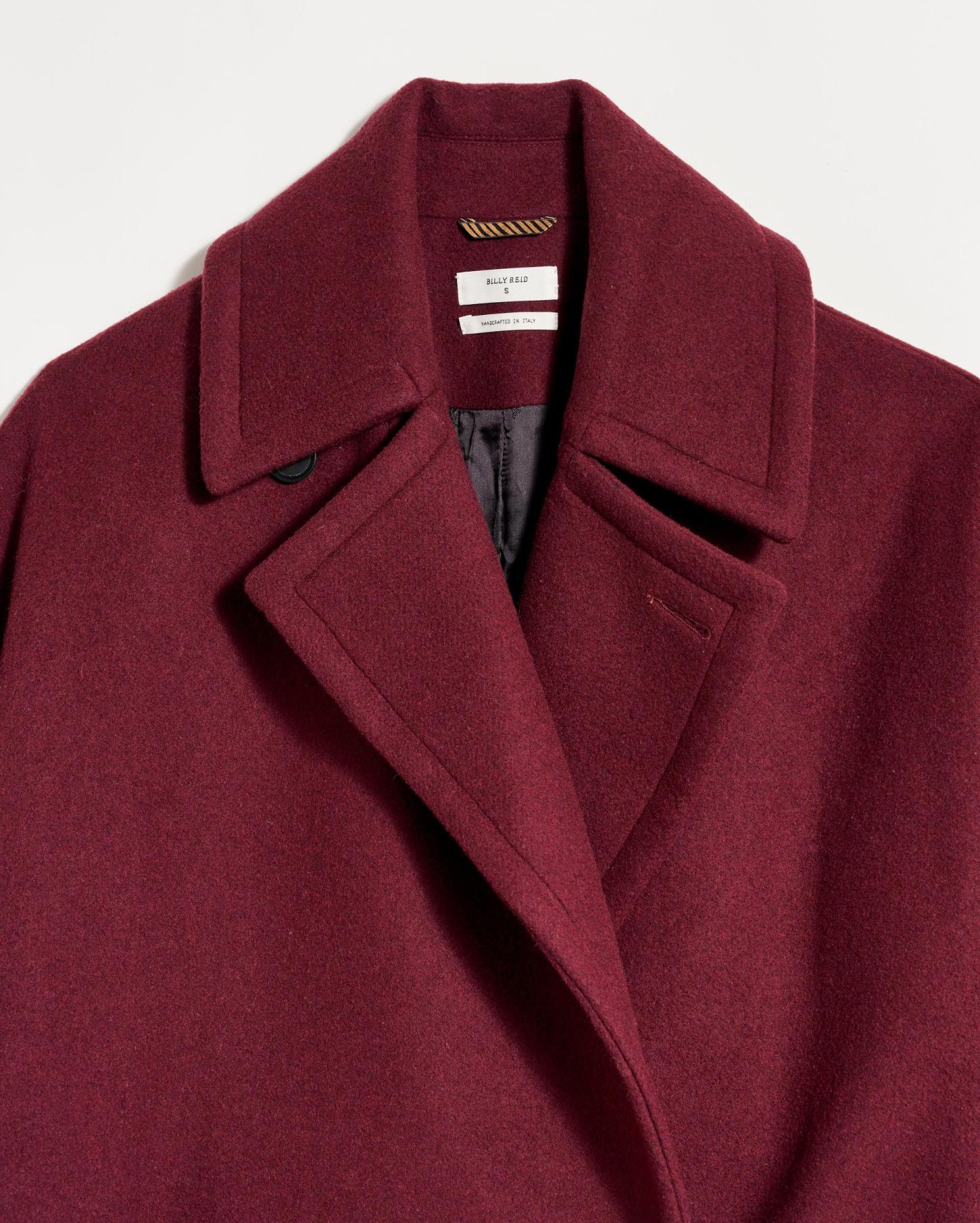 Women Cocoon Coat Solid Burgundy | Billy Reid Jackets &amp; Outerwear