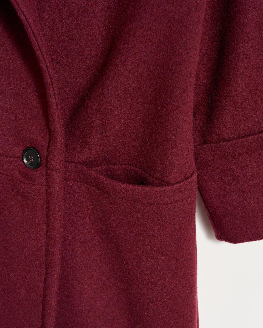 Women Cocoon Coat Solid Burgundy | Billy Reid Jackets &amp; Outerwear
