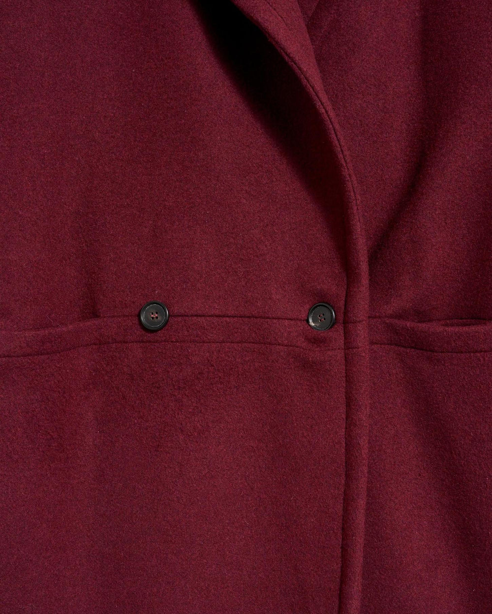 Women Cocoon Coat Solid Burgundy | Billy Reid Jackets &amp; Outerwear