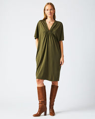 Women Cocoon Knit Dress Dark Green | Billy Reid Dresses