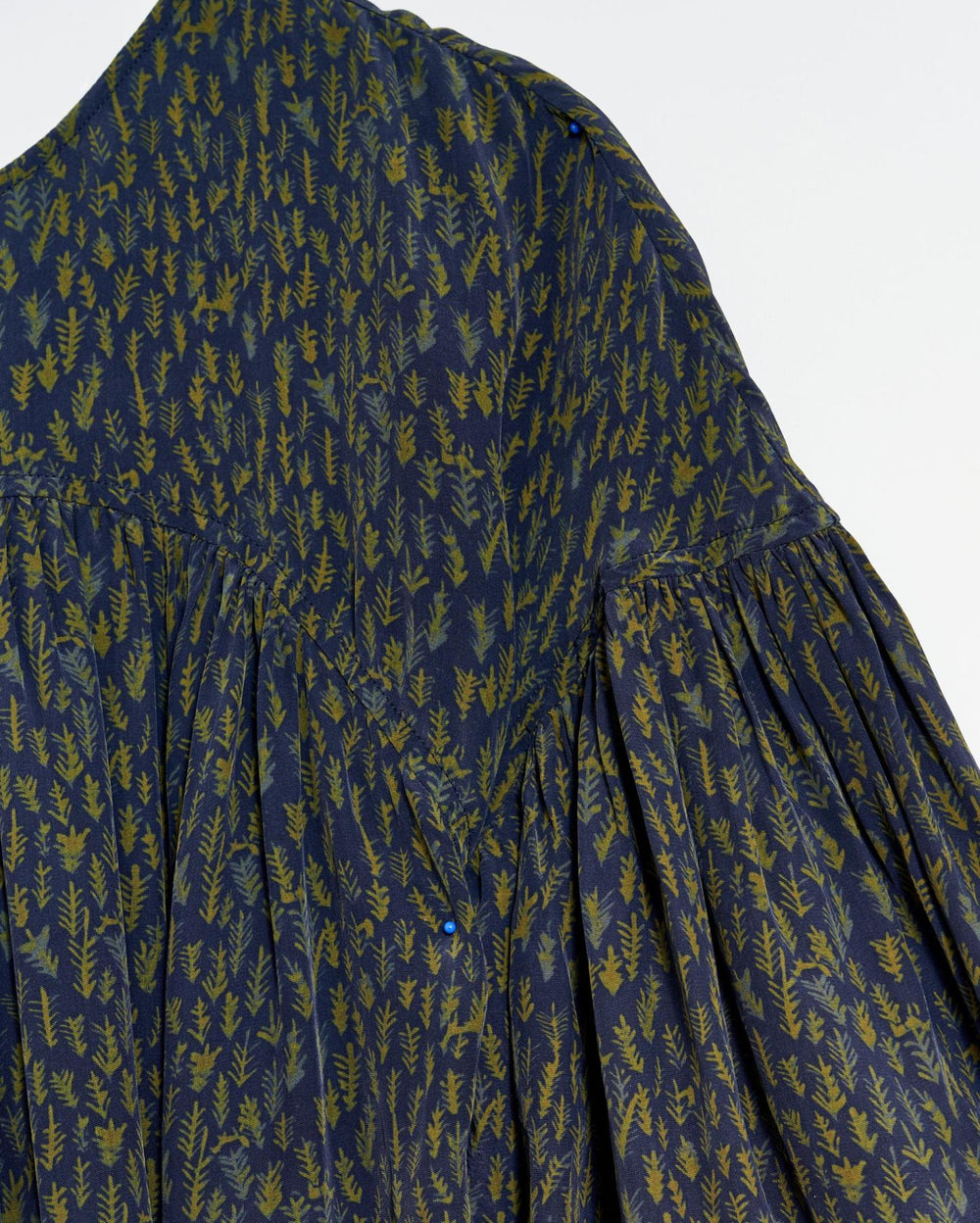 Women Curved Yoke Blouse Navy | Billy Reid Tops