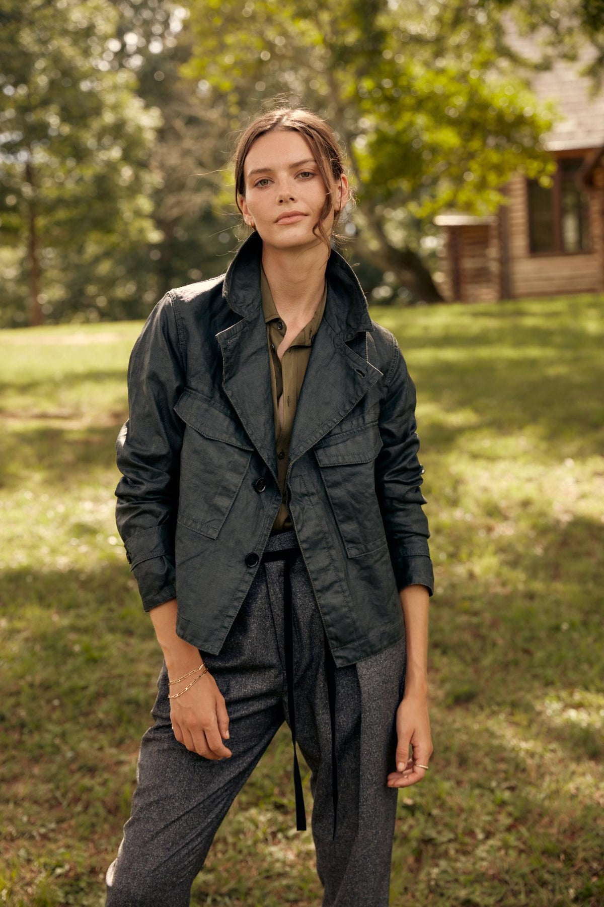 Women Field Jacket Forest Green | Billy Reid Jackets &amp; Outerwear
