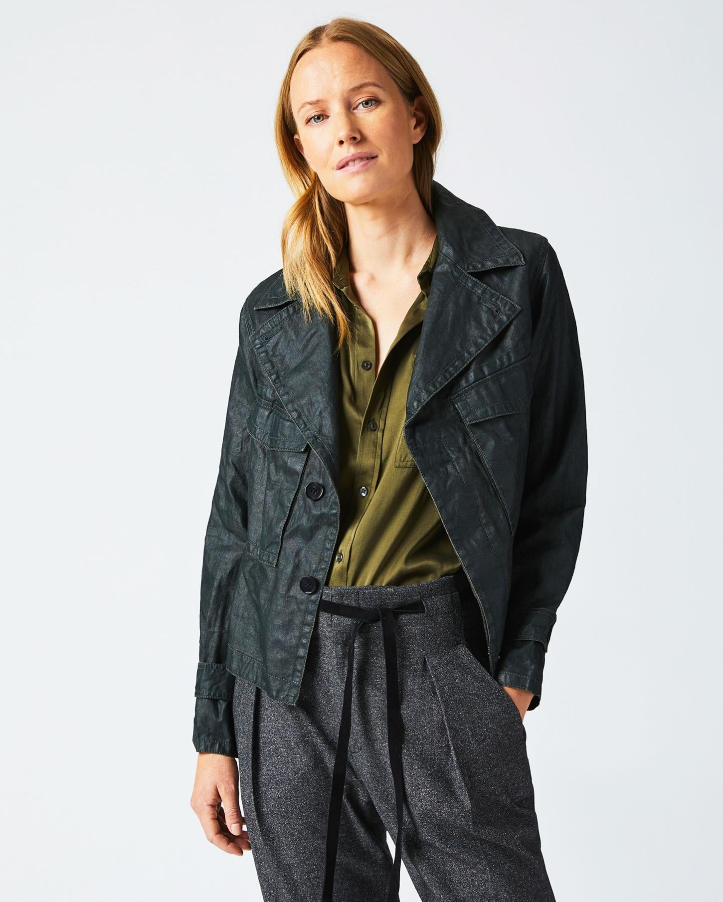 Women Field Jacket Forest Green | Billy Reid Jackets &amp; Outerwear