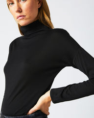 Women Funnel Neck Knit Black | Billy Reid Sweaters &amp; Knits