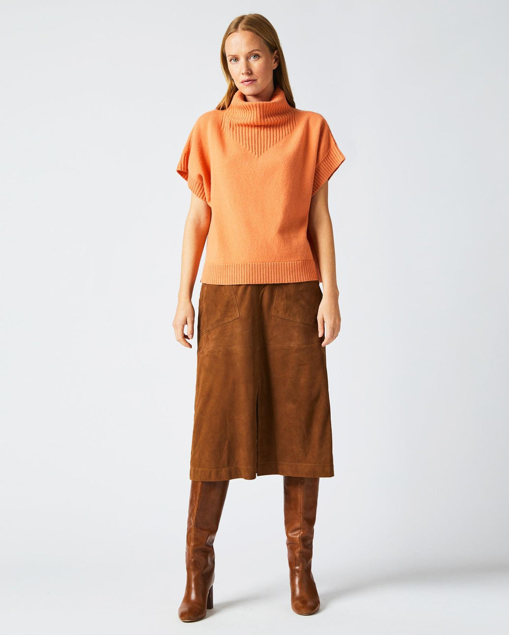 Women Funnel Shell Sweater Ember | Billy Reid Sweaters &amp; Knits