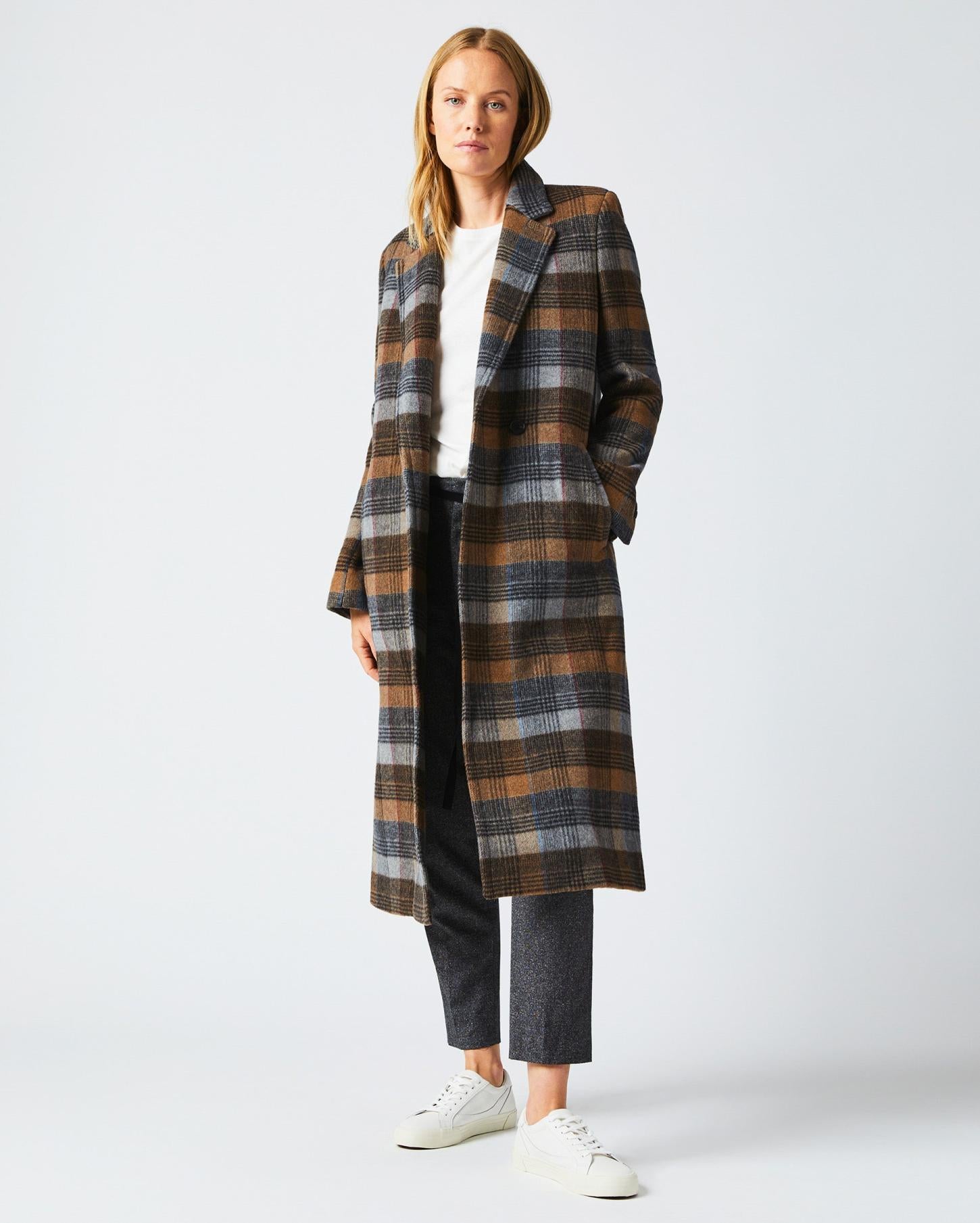 Women Ives Coat Brown | Billy Reid Jackets &amp; Outerwear