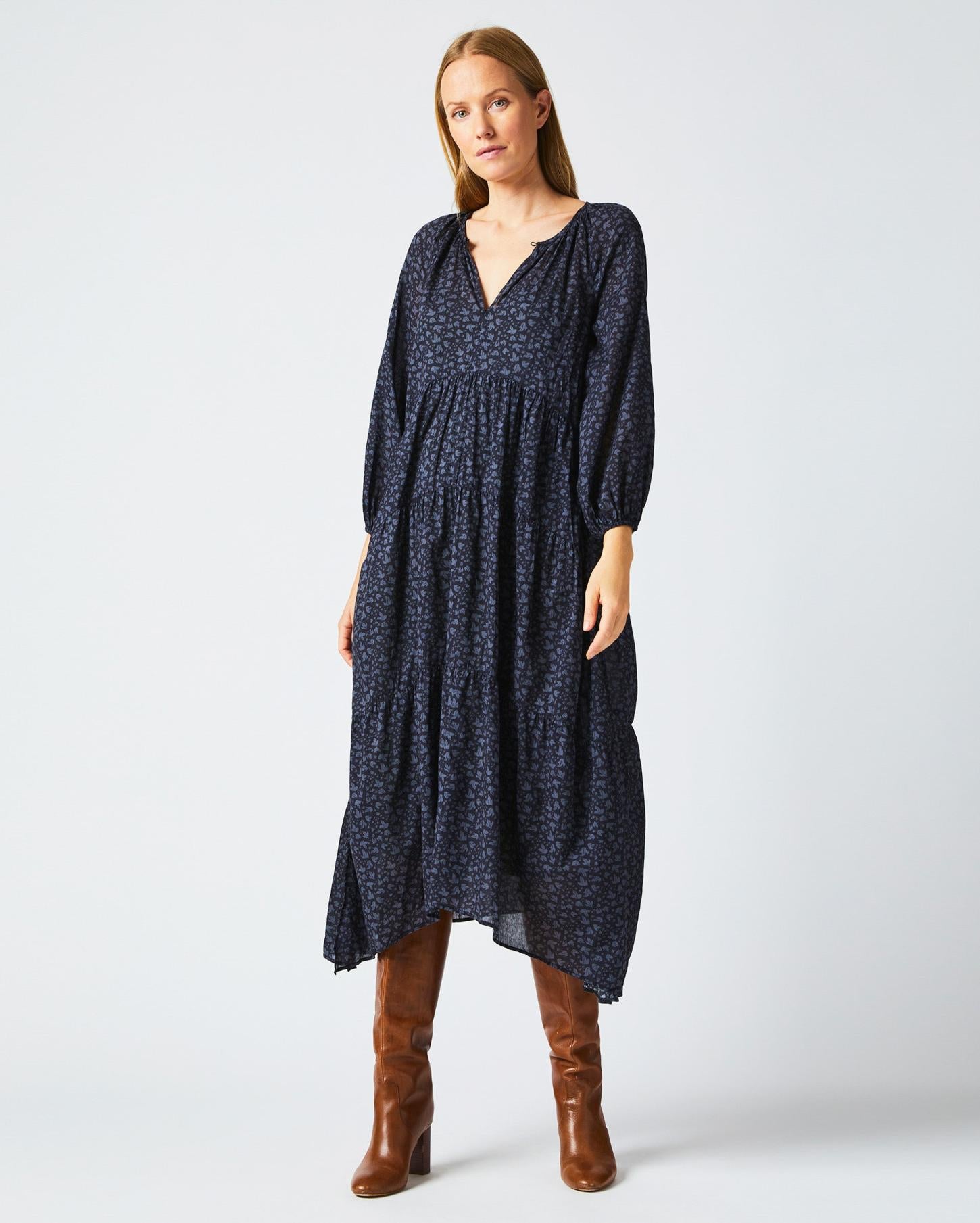 Women Petticoat Dress Navy | Billy Reid Dresses