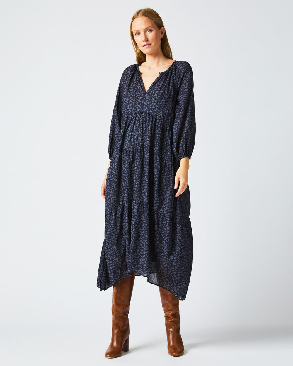 Women Petticoat Dress Navy | Billy Reid Dresses