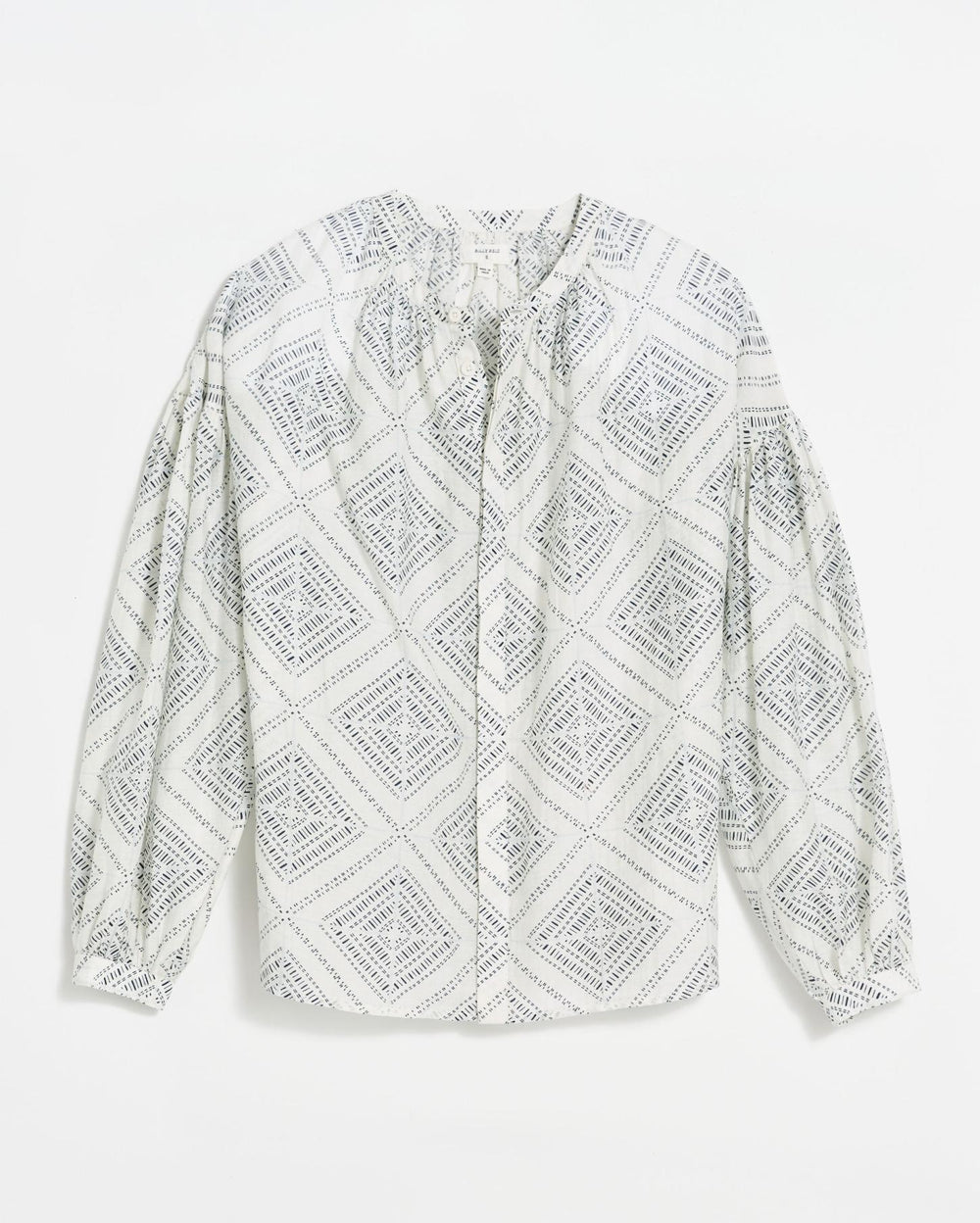 Women Poet Blouse White/blue | Billy Reid Tops