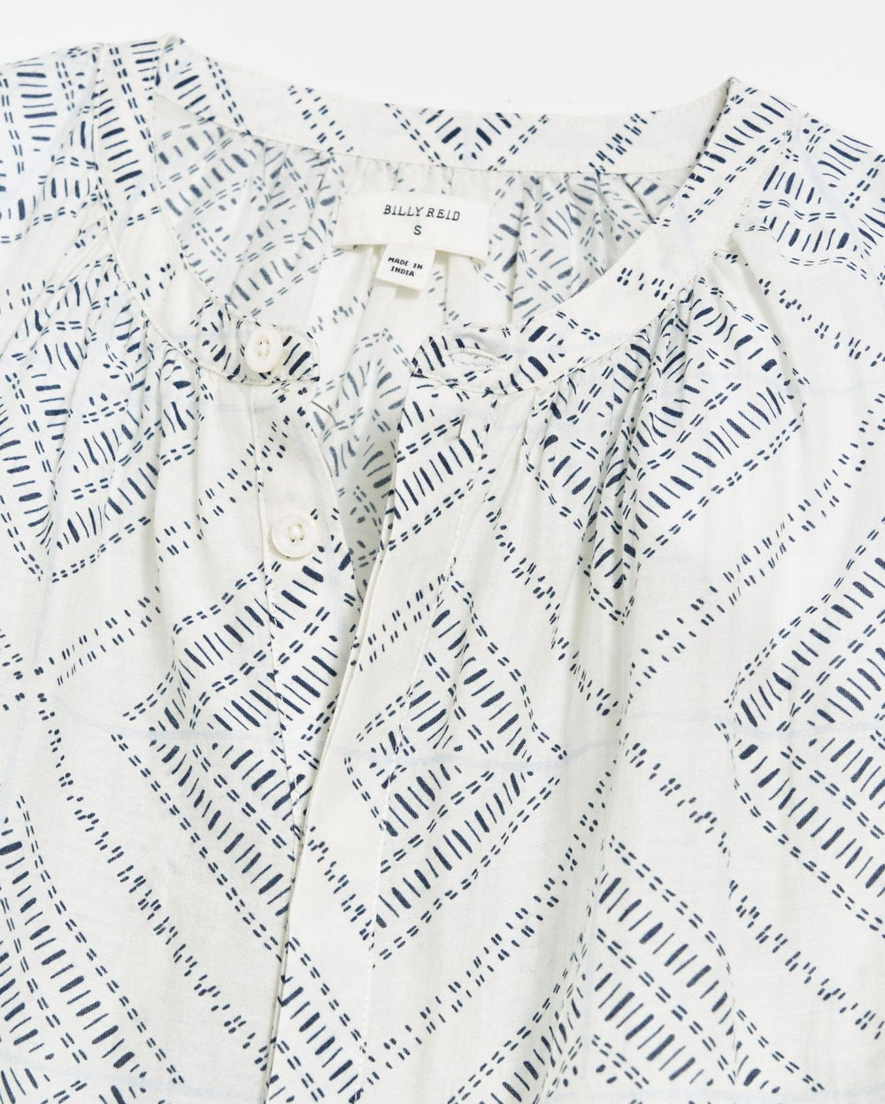 Women Poet Blouse White/blue | Billy Reid Tops
