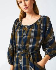 Women Prairie Dress Navy/gold | Billy Reid Dresses