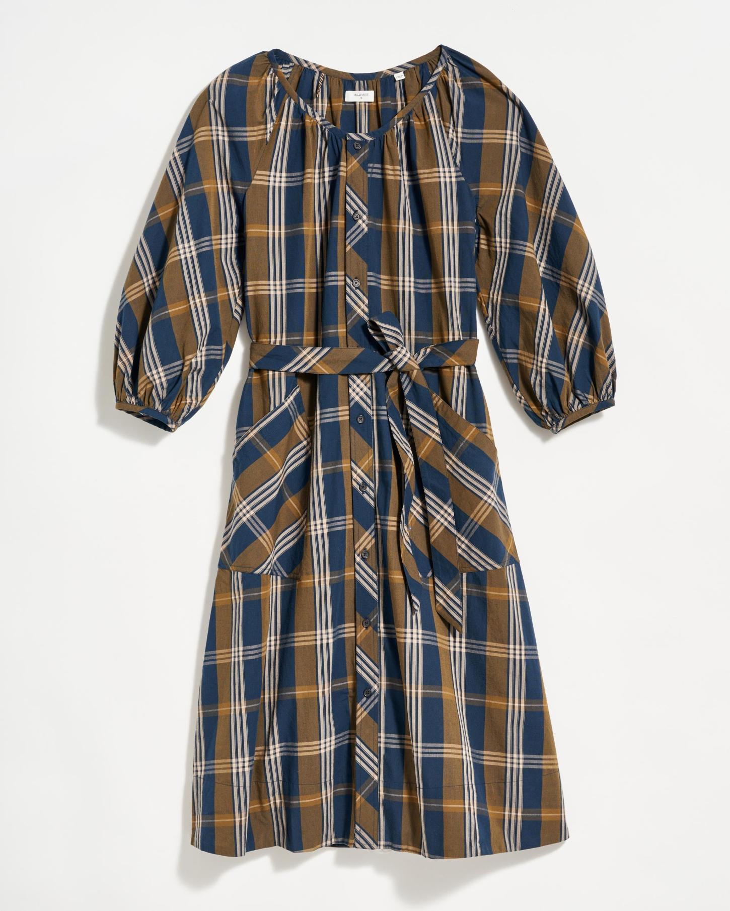 Women Prairie Dress Navy/gold | Billy Reid Dresses