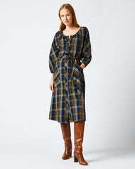 Women Prairie Dress Navy/gold | Billy Reid Dresses