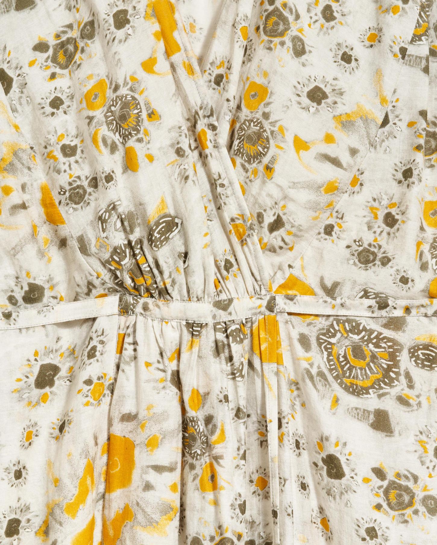 Women Robe Wrap Dress Ivory/gold | Billy Reid Dresses