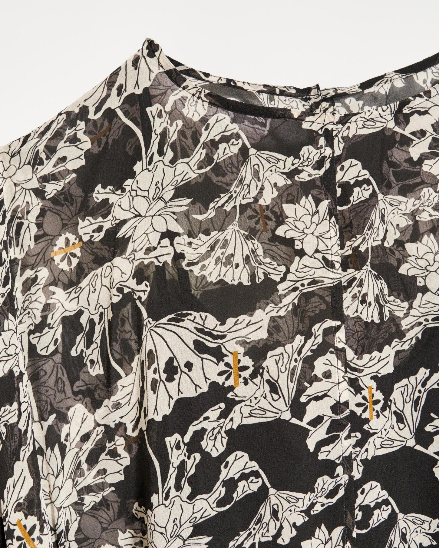 Women Sheer Zen Dress Black/white | Billy Reid Dresses